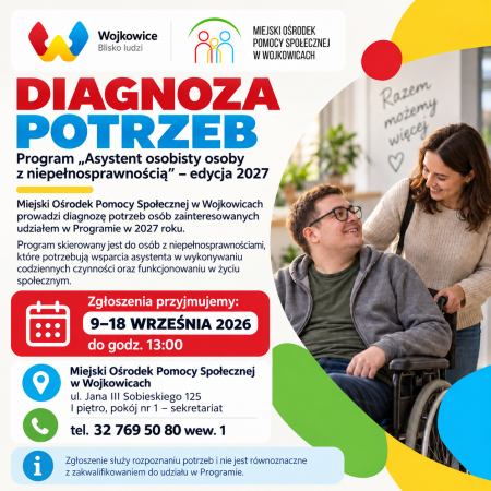 Diagnoza potrzeb do Programu „Asystent osobisty osoby z niepełnosprawnością” - edycja 2027